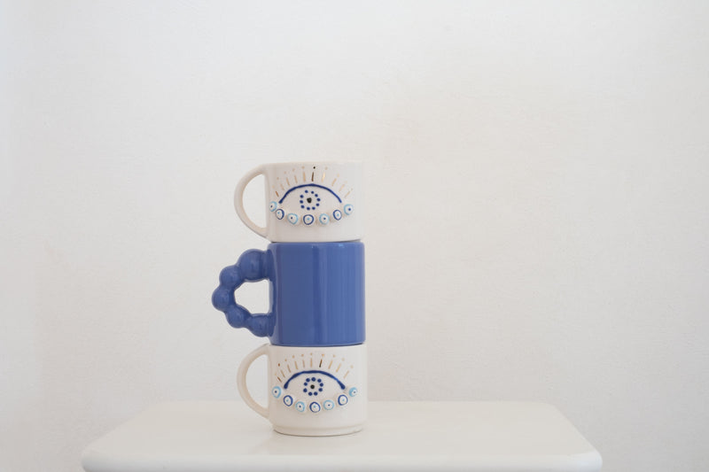 Handgefertigte Keramik Tasse - AZURE
