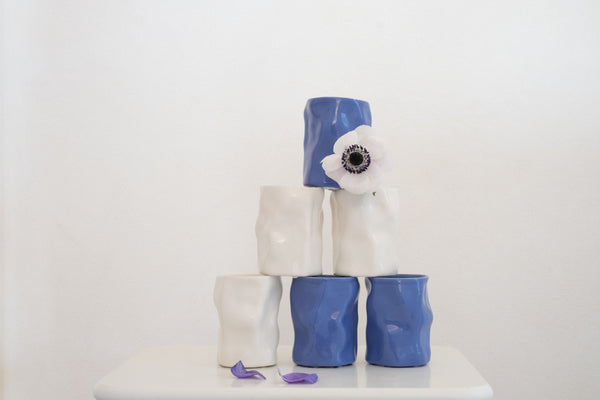 Handgefertigte Keramik Tasse - SCUP blue