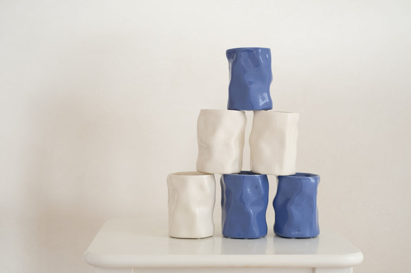 Handgefertigte Keramik Tasse - SCUP creme