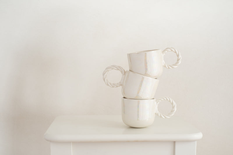 Handgefertigte Keramik Tasse - PERLA